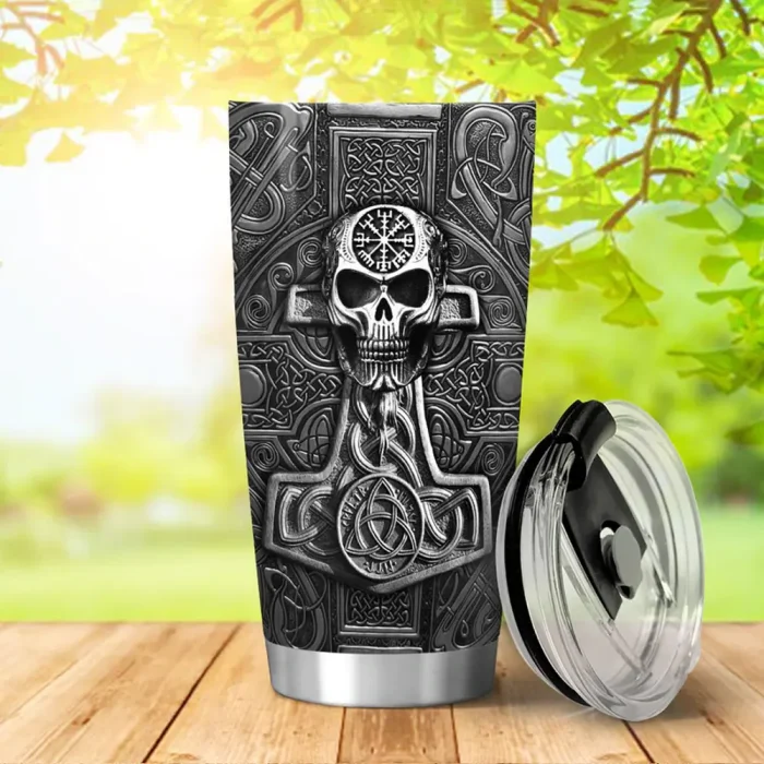 Viking Tumbler Thor Hammer Mjolnir Father's Day Gifts | Viking Drinkware