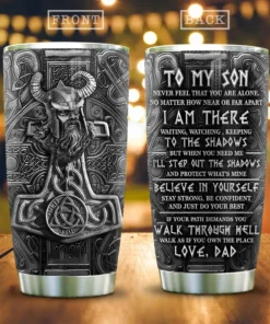 Viking Tumbler To My Sons Father's Day Gifts Personalized Name | Viking Drinkware