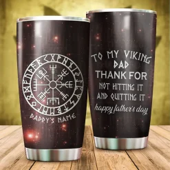 Viking Tumbler Vegvisir Viking Father's Day I Love You | Viking Drinkware