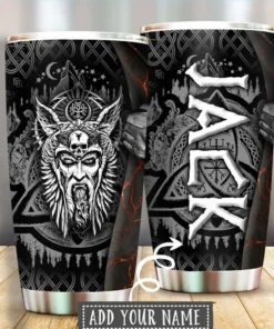 Viking Tumbler Sons Of Odin Father's Day Gifts Personalized Name | Viking Drinkware