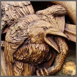 Viking Sculpture Viking Wood Wall Norse Pagan Gods Raven