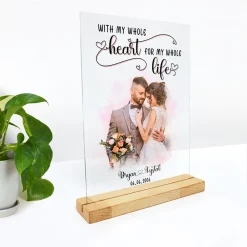 Personalized Romantic Wedding Gift, Wedding Acrylic Plaque Gift, Wedding Gift For Husband and Wife, Couple Gift