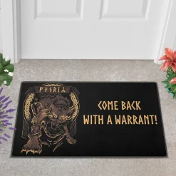 Viking Doormat Come Back with A Warrant!