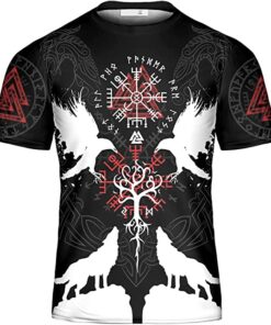 Viking Shirt Wolf Raven Tree Of Life