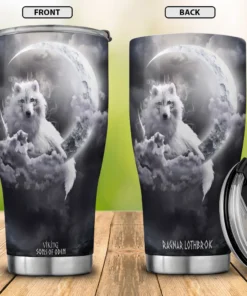 Viking Tumbler Wolf Moon Viking Drinkware Personalized