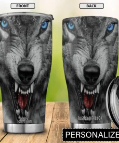 Viking Tumbler Wolf Viking Drinkware Personalized