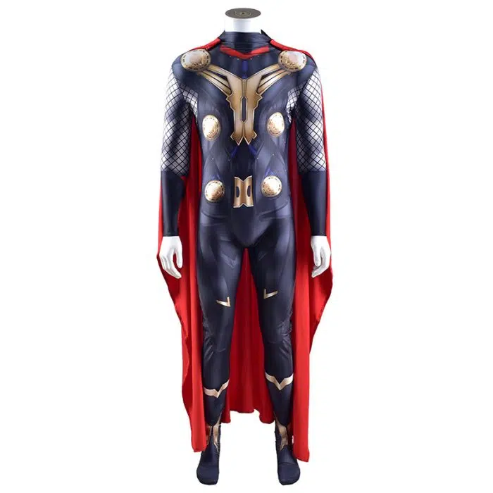 Halloween Costume Thor Cosplay Costume Necklace Ring Steve Red Cloak Robe