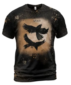 Viking Bleached T-Shirt Huginn and Muninn