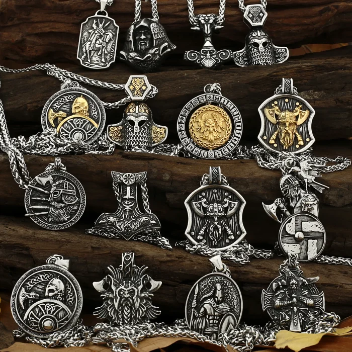 Viking Necklaces Scandinavian Odin Warriors Viking Halloween Necklaces