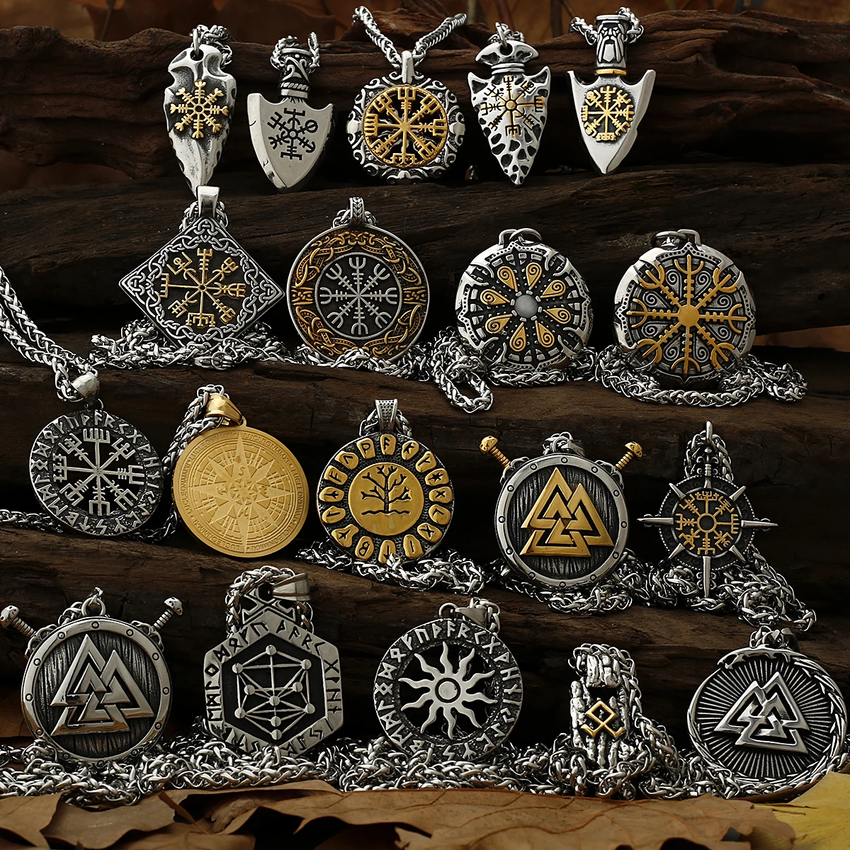 Viking Necklaces Viking Rune Multi-Style Stainless Steel Amulet