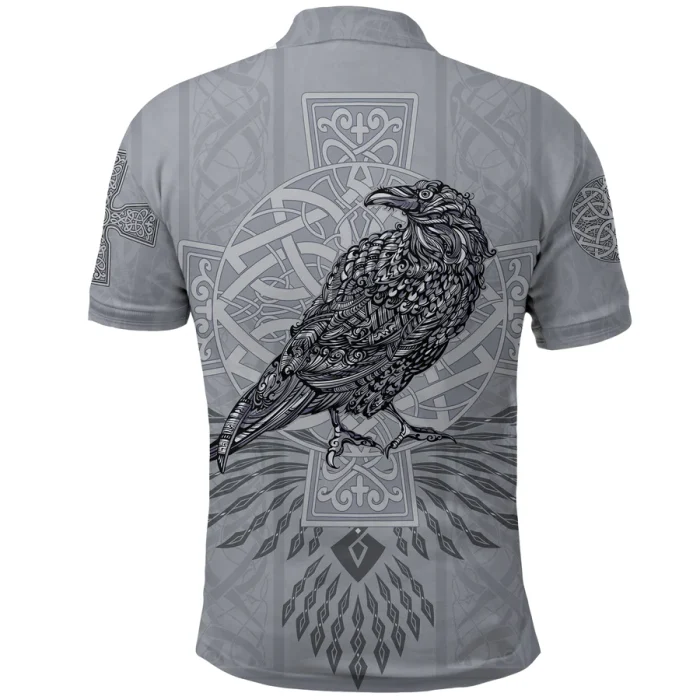 Viking Polo Shirt Odin's Celtic Raven - Scandinavian
