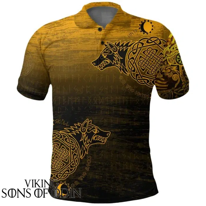 Viking Polo Shirt Skoll And Hati