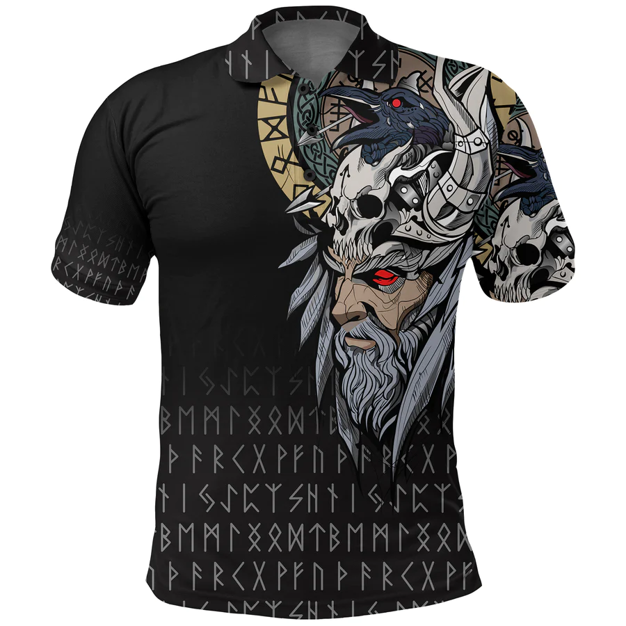 Viking Polo Shirt Viking Odin Raven | Viking Sons Of Odin