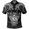 Viking Polo Shirt Warrior Valhalla and Double Dragon