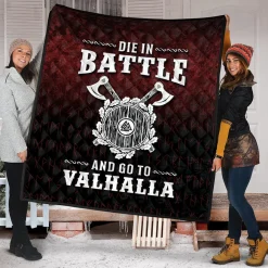 Viking Quilt Die in Battle and Go To Valhalla