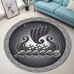 Viking Round Carpet Ship