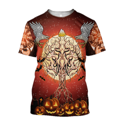 Viking Shirt Tree Of Life Raven Viking Halloween Costume