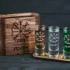 Viking Glass Cup Vegvisir Shot Glasses with Viking