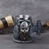 Viking Mug Danegeld Tankard Mug With Stainless Steel Insert Resin Skull Viking Coffee Beer Mugs