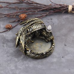 Viking Waterfall Incense Burner Ceramic Incense Holder Viking Dragon Ornam + Free Ring Dragon Viking
