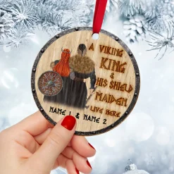Viking Christmas Ornaments A Viking King And His Shield Maiden Live Here