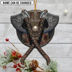 Viking Christmas Ornaments Shield Axe
