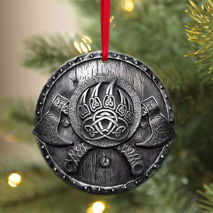 Viking Christmas Ornaments Viking Shields Runic Axe Bear