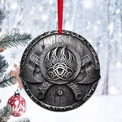 Viking Christmas Ornaments Viking Shields Runic Axe Bear