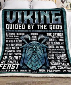 Viking Fleece Blanket Viking Guided By The Gods