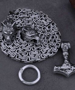 Viking Necklaces Viking Celtic Wolf Amulet Thor's Hammer