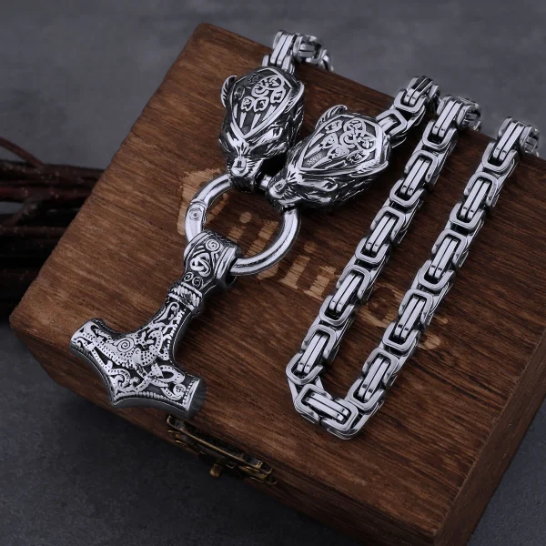Viking Necklaces Viking Personality Bear Claw Wolf