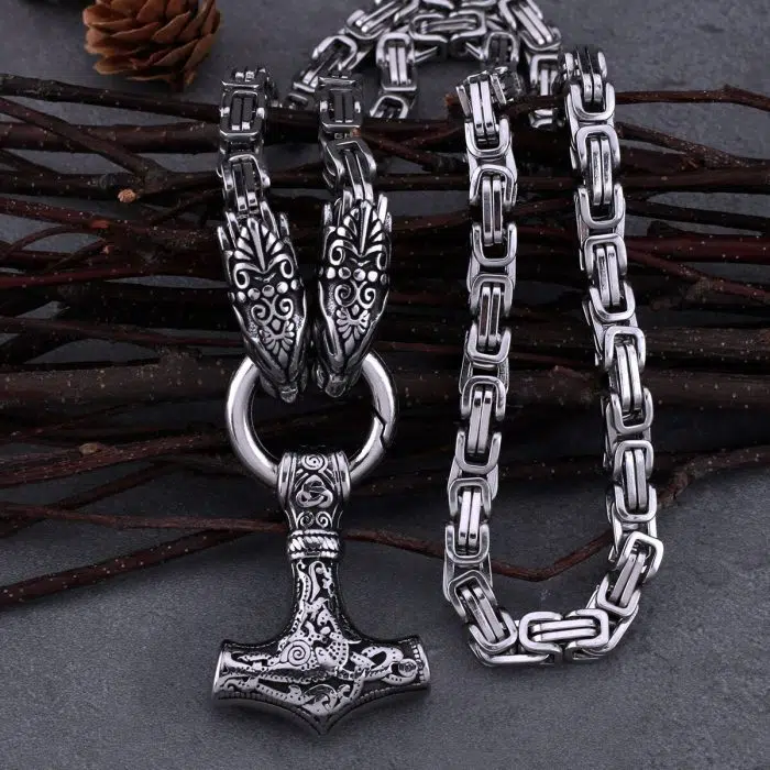 Viking Necklaces Viking Temperament Dragon Head