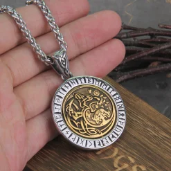 Viking Necklaces Viking Wolf And Tree of Life