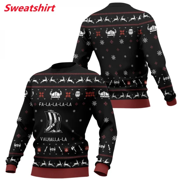 Viking Sweater Christmas Fa-la-la-la-la