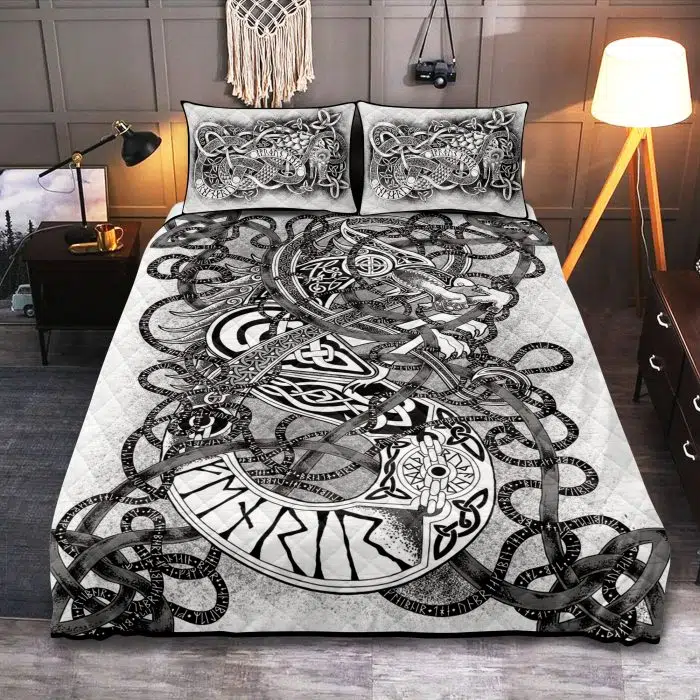 Viking Bedding Set Dragon Tattoo Viking Bed Set