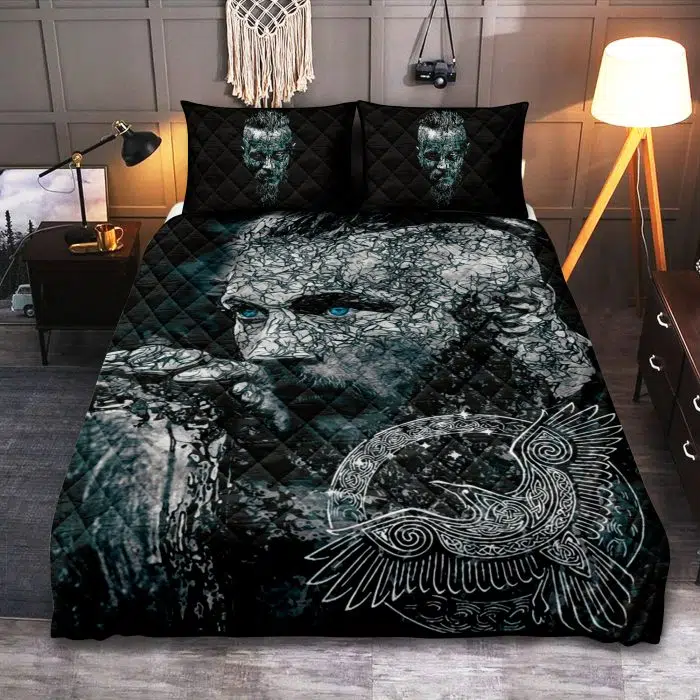 Viking Bedding Set Ragnar Lothbrok Raven Viking Bed Set