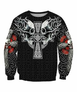 Viking Sweater Skull Christmas Sweater, Viking ugly Christmas sweater