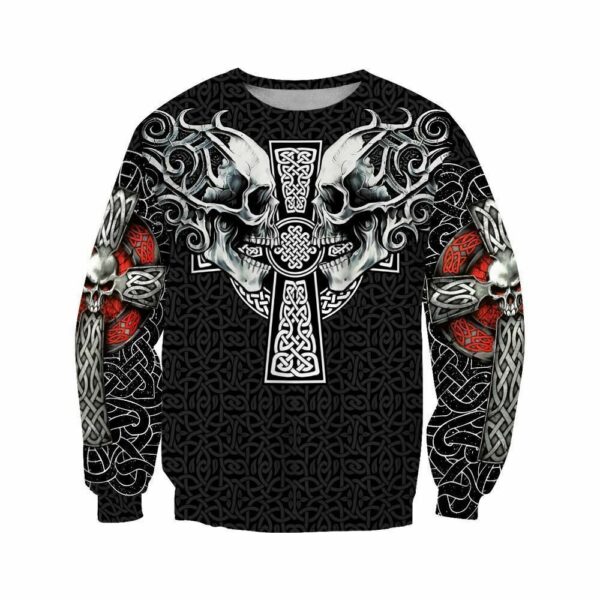 Viking Sweater Skull Christmas Sweater, Viking ugly Christmas sweater