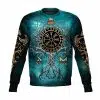 Viking Sweater Vegvisir Three Of Life Christmas Sweater, Viking ugly Christmas Sweater