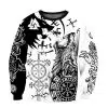 Viking Sweater Wolf Fenrir Christmas Sweater, Viking Ugly Christmas Sweater