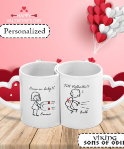 Viking Mug Heart Gifts For Valentine Viking Valentine Couple Matching Mug Set