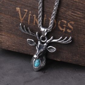 Viking Necklaces Animal Pendant Deer Necklace