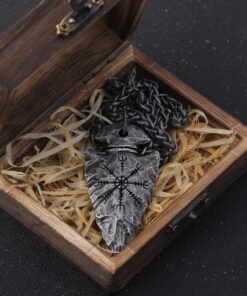 Viking Necklaces Valknut Silver Color Viking Spear Pendant Necklace