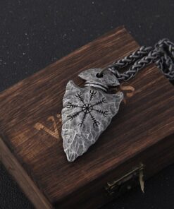 Viking Necklaces Valknut Silver Color Viking Spear Pendant Necklace
