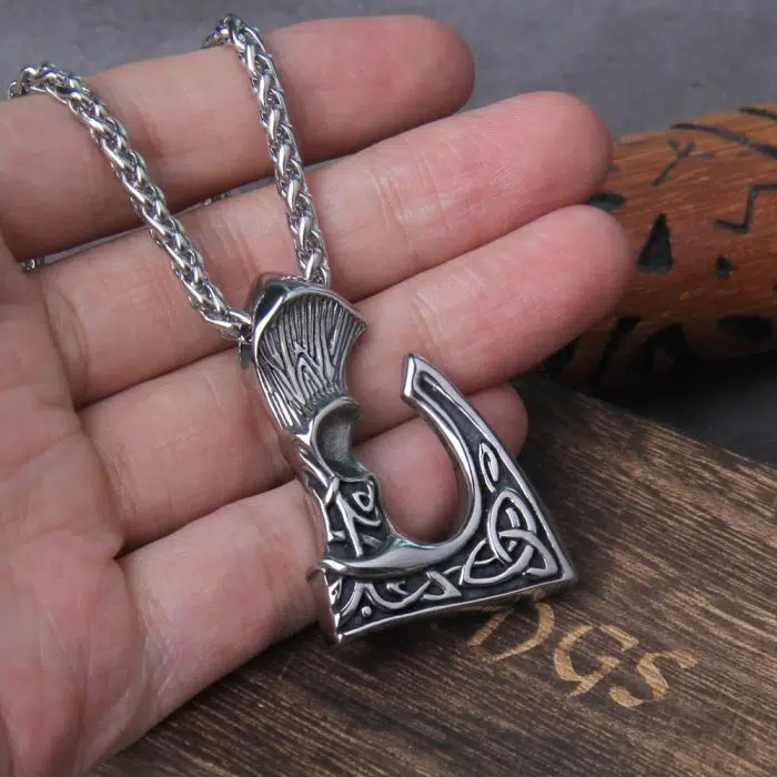 Viking Necklaces Viking Axe Necklace Pendant Valknut