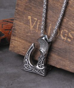Viking Necklaces Viking Axe Necklace Pendant Valknut