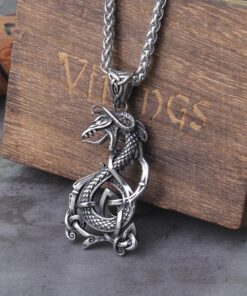Viking Necklaces Viking Dragon with Viking Rune