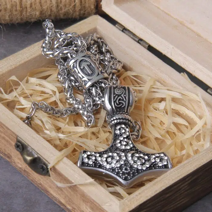 Viking Necklaces Viking Thor Hammer Rune