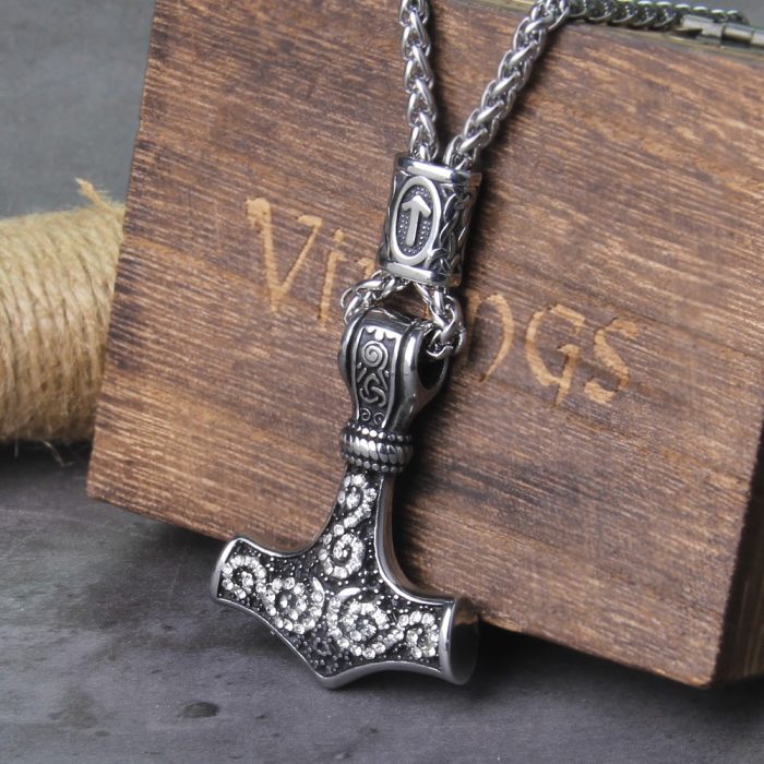 Viking Necklaces Viking Thor Hammer Rune