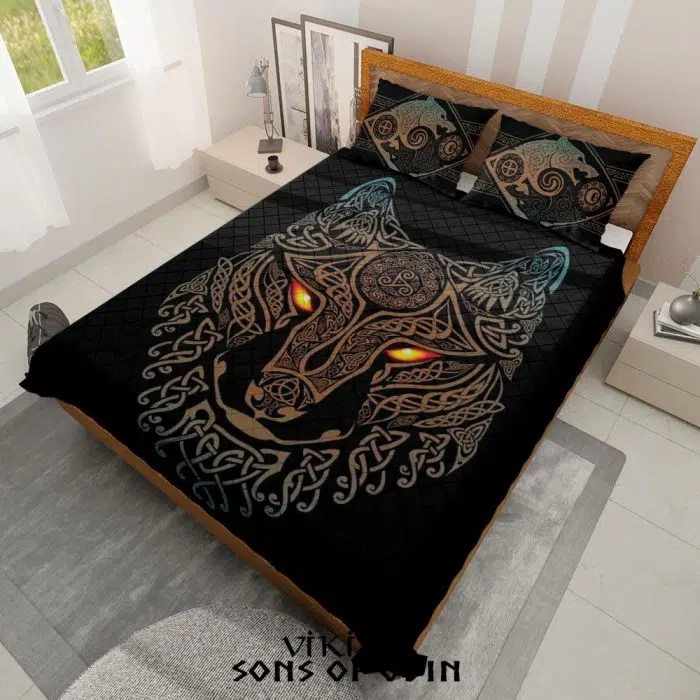 Viking Bedding Set Viking Fenrir Wolf